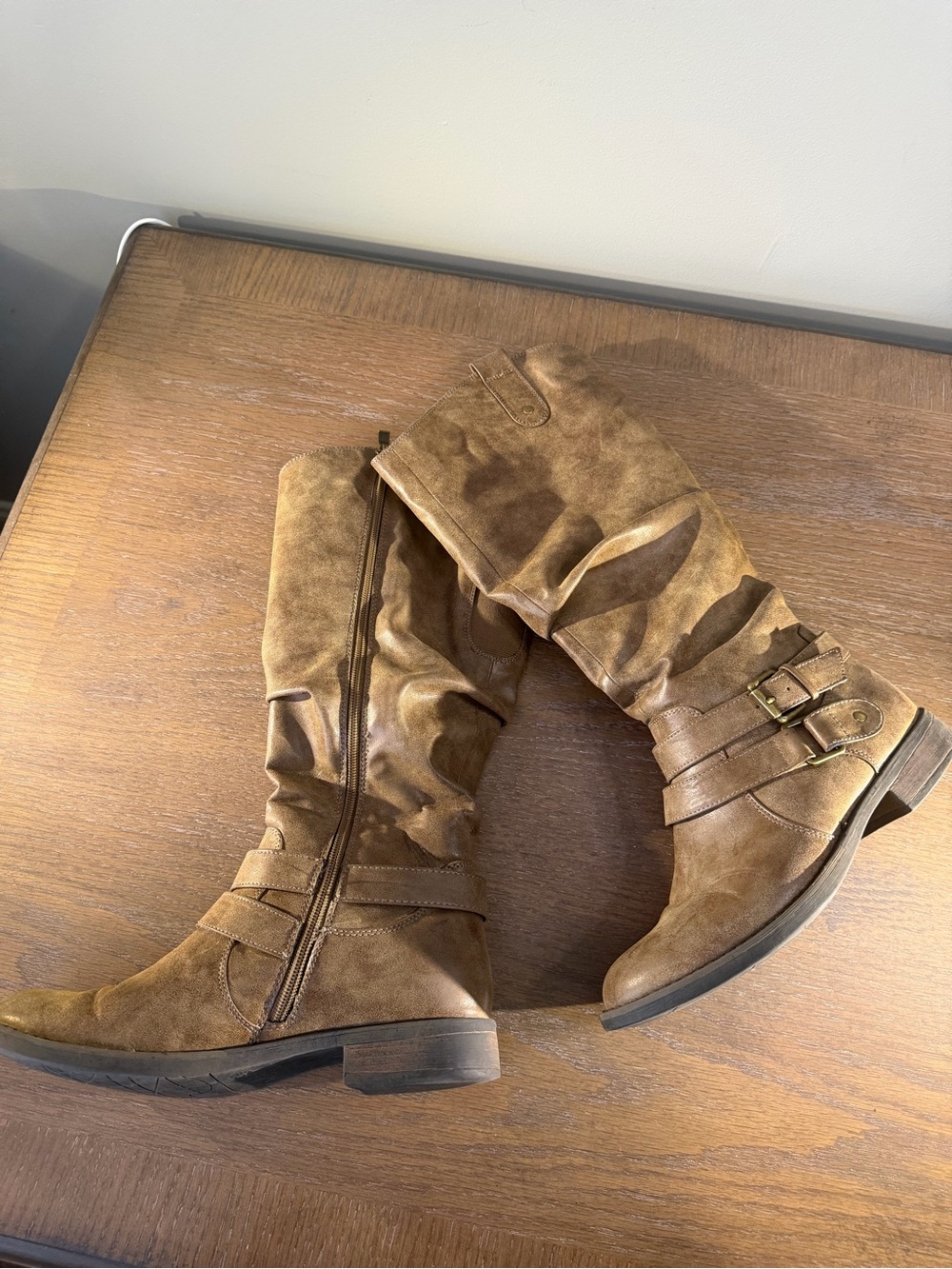 Brown Women’s Heeled Boots - Classic Knee-High Style